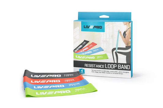 Faixa elástica de resistência – Conjunto com 4 níveis de resistência para exercícios de condicionamento físico 💪