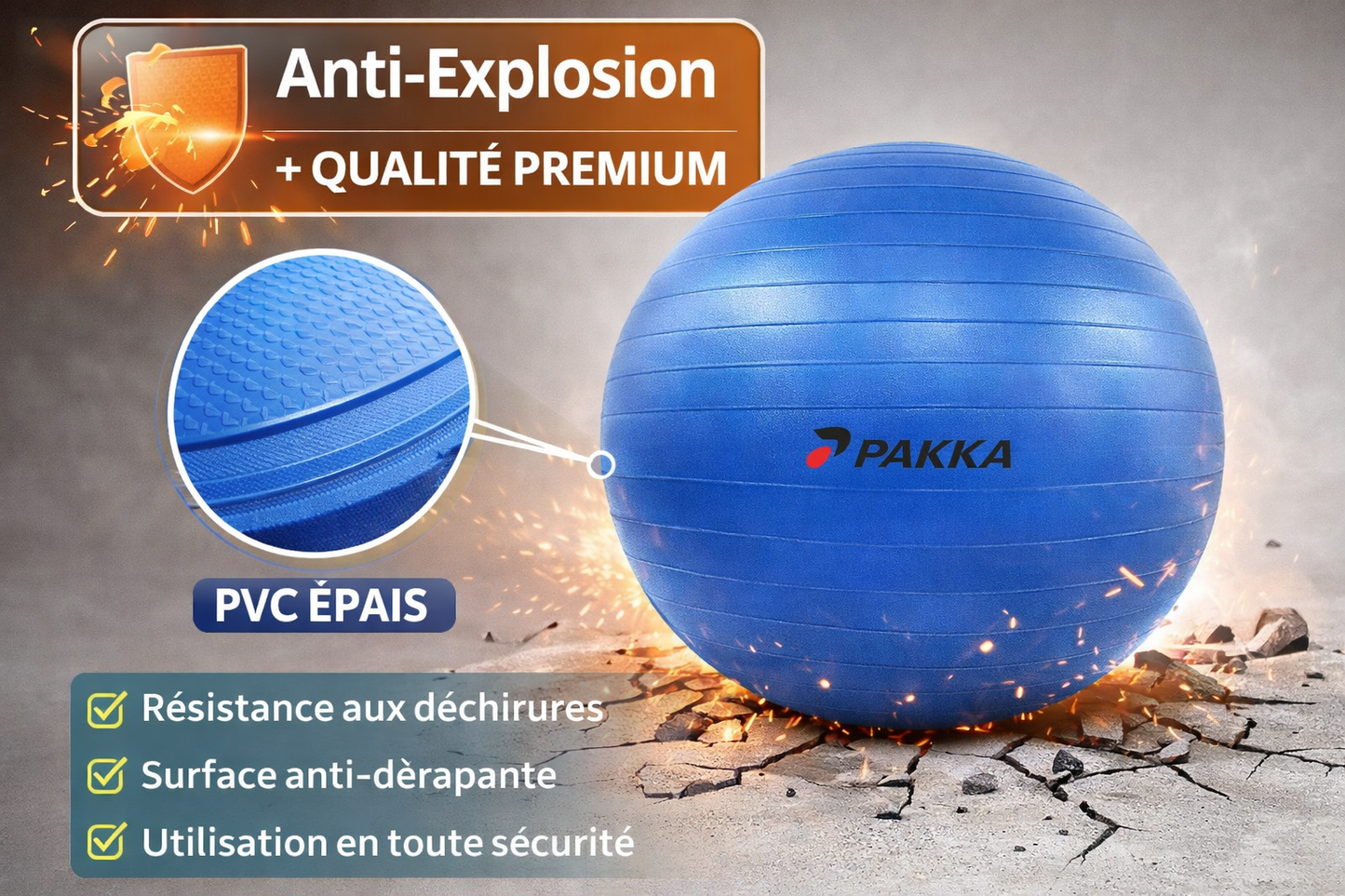 Bola de Yoga e Fitness à Prova de Explosão – PAKKA