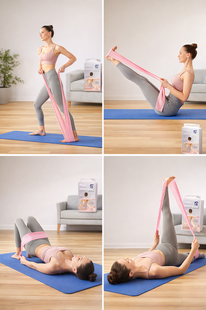 Faixa de Resistência para Pilates FAFA Sport – Faixa elástica multifuncional para exercícios de Pilates