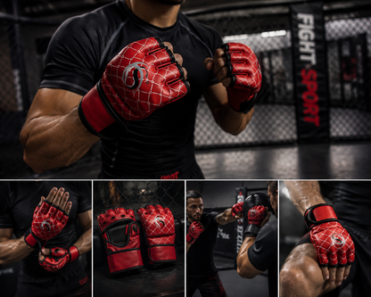 Luvas de MMA Pro Combat Vermelhas